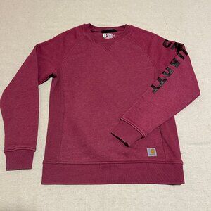 Carhartt Workwear Women's Relaxed Fit Sweater Sweatshirt Small S - Purple